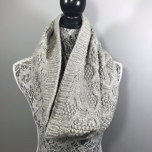 Grey and silver tube infinity scarf - NWT